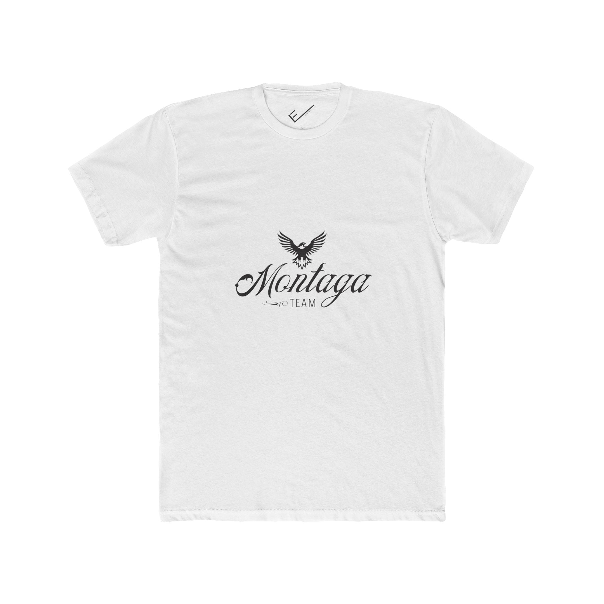 Team Montaga Tee: Tapered Fit, Unisex Lightweight Combed Cotton Crew Neck.