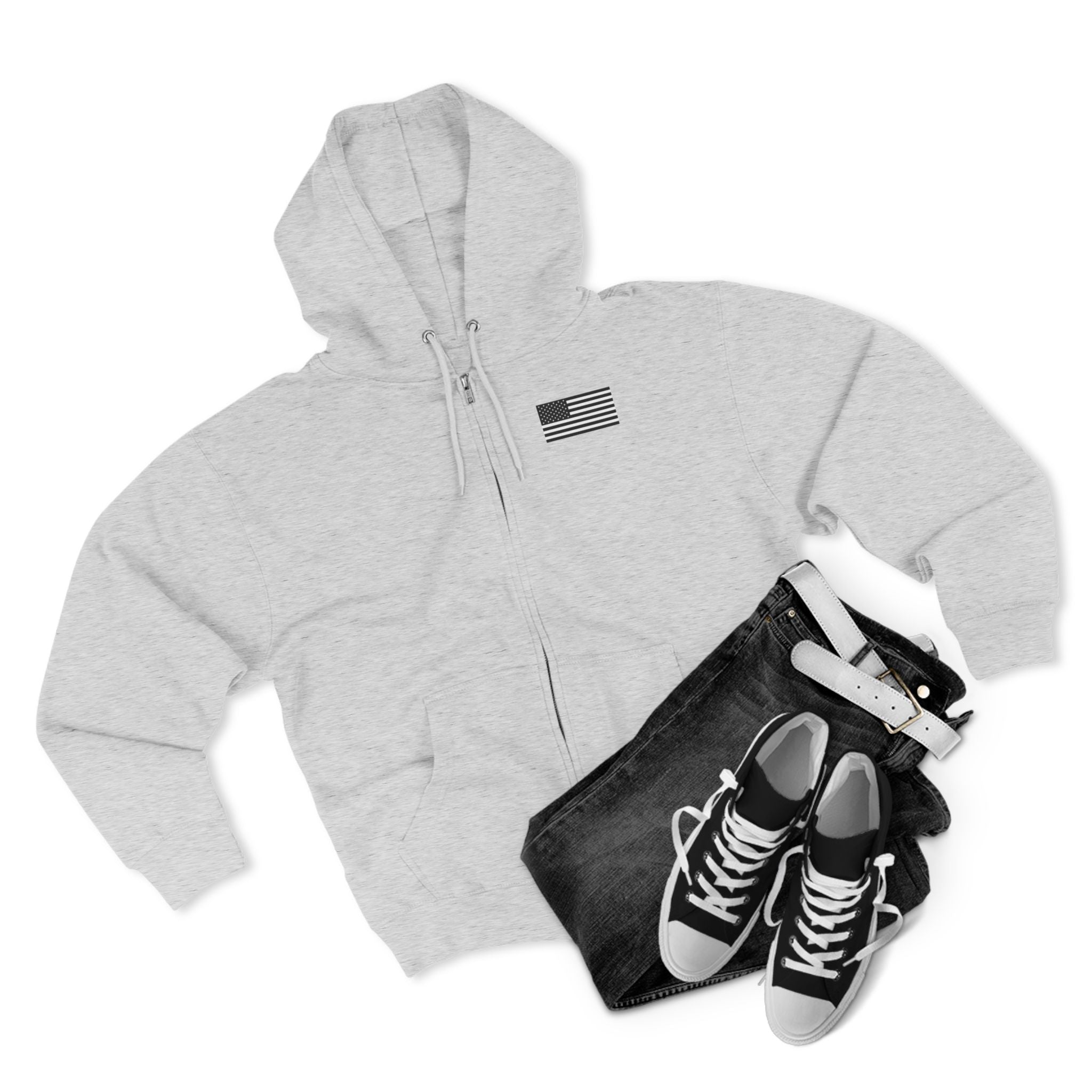 Team Montaga Unisex Zip Hoodie with Team Montaga and Flag Design.