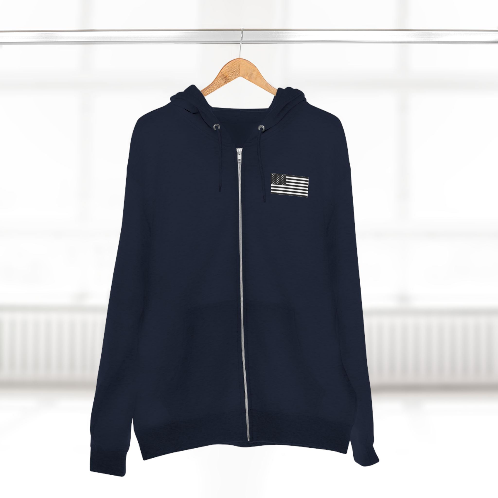 Team Montaga Unisex Zip Hoodie with Team Montaga and Flag Design.