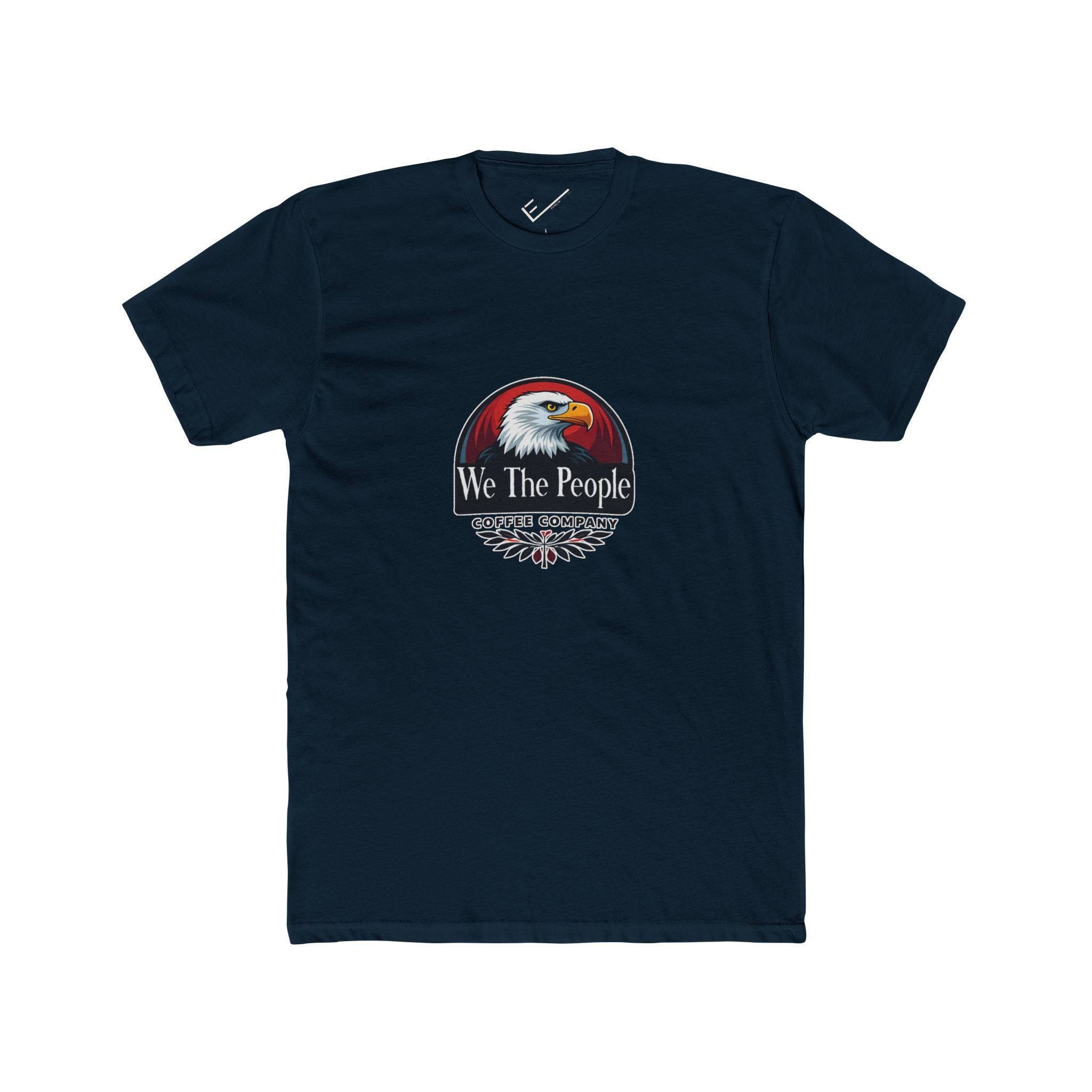 We The People Coffee Co. Tee: Tapered Fit, Unisex Lightweight Combed Cotton Crew Neck.