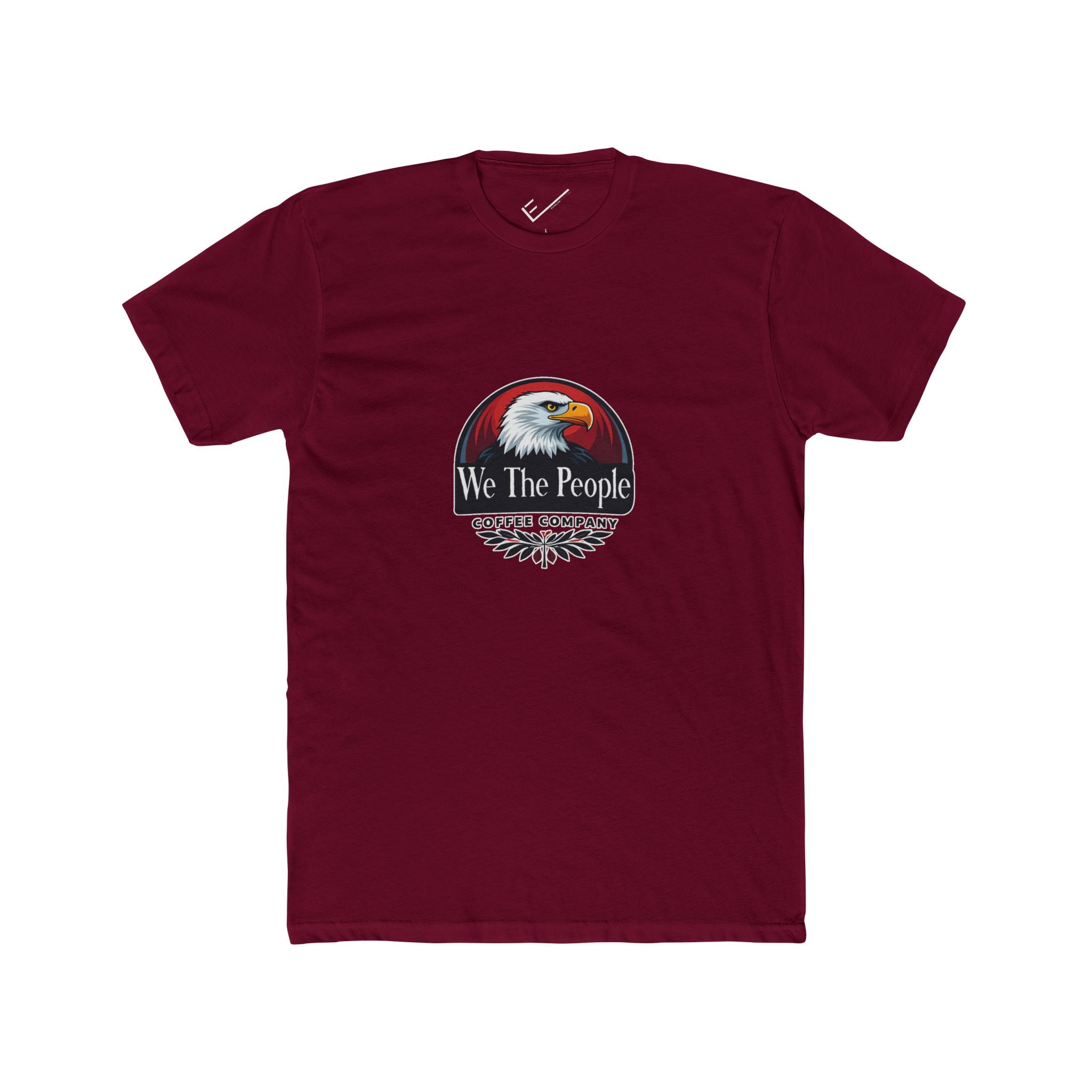 We The People Coffee Co. Tee: Tapered Fit, Unisex Lightweight Combed Cotton Crew Neck.