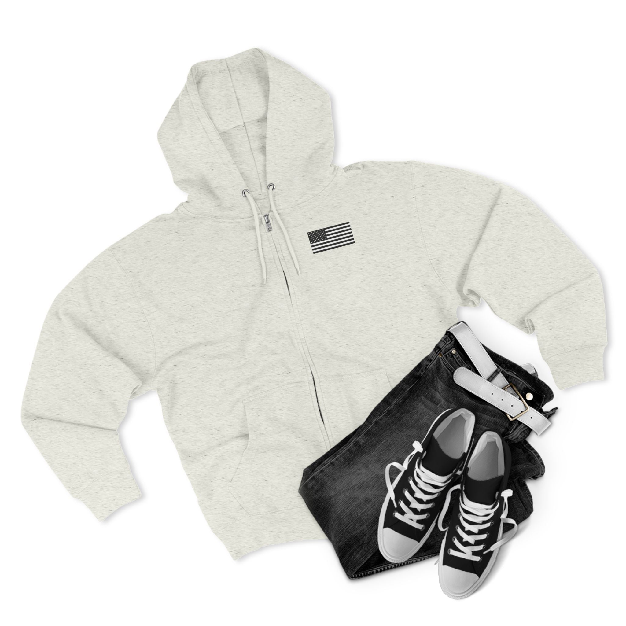 Team Montaga Unisex Zip Hoodie with Team Montaga and Flag Design.