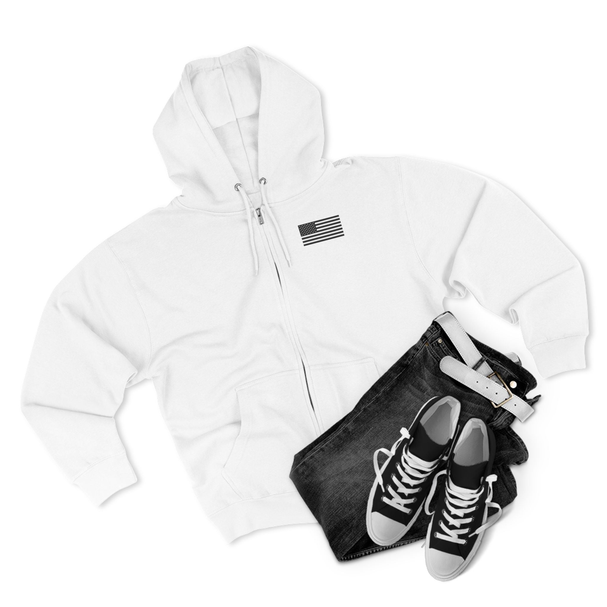 Team Montaga Unisex Zip Hoodie with Team Montaga and Flag Design.