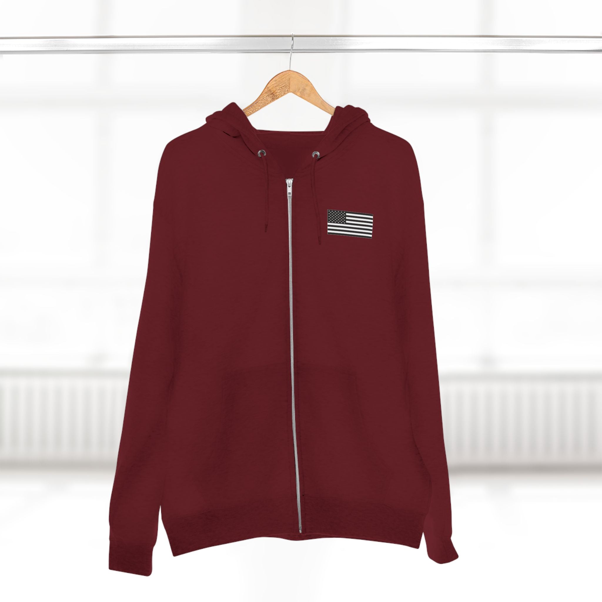 Team Montaga Unisex Zip Hoodie with Team Montaga and Flag Design.