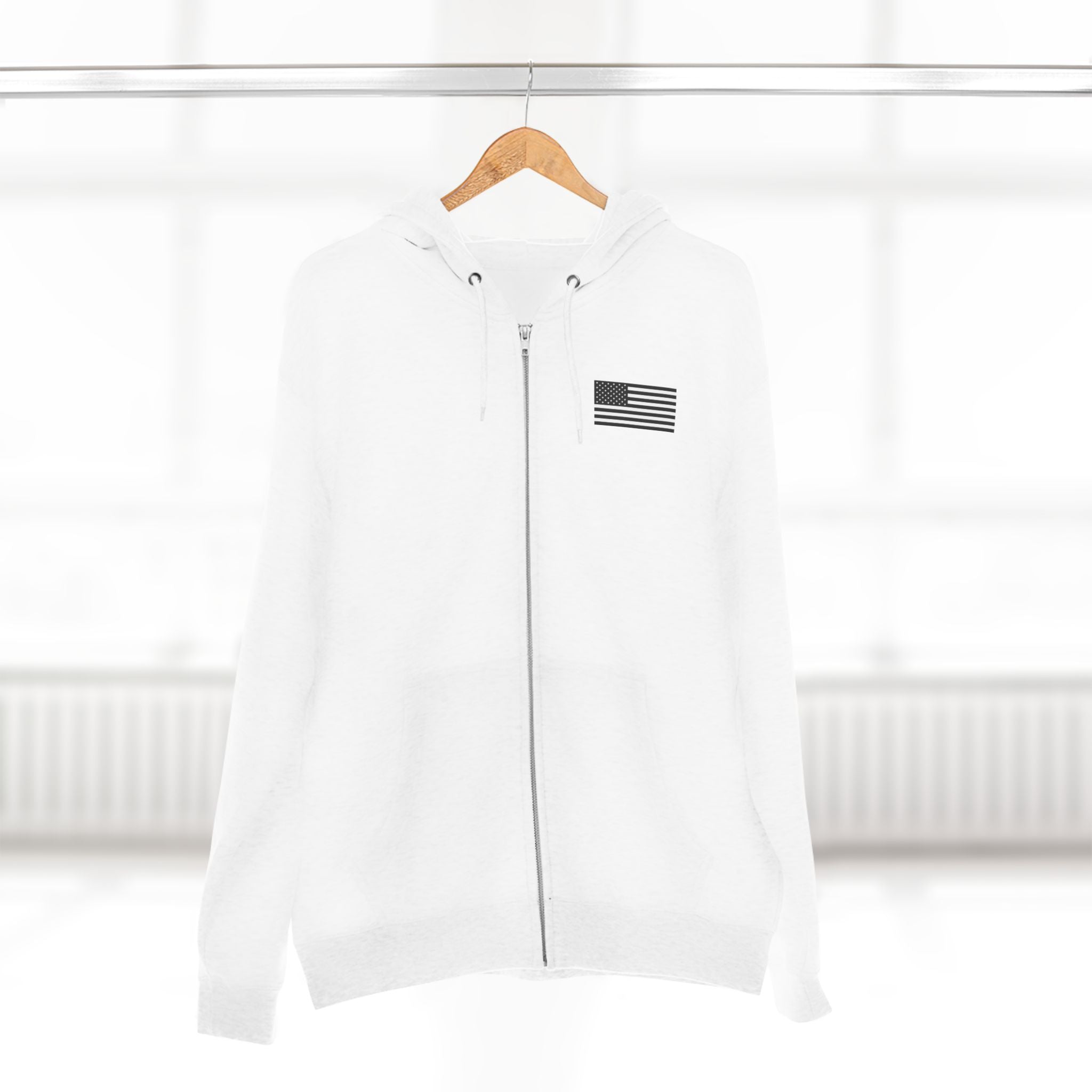 Team Montaga Unisex Zip Hoodie with Team Montaga and Flag Design.