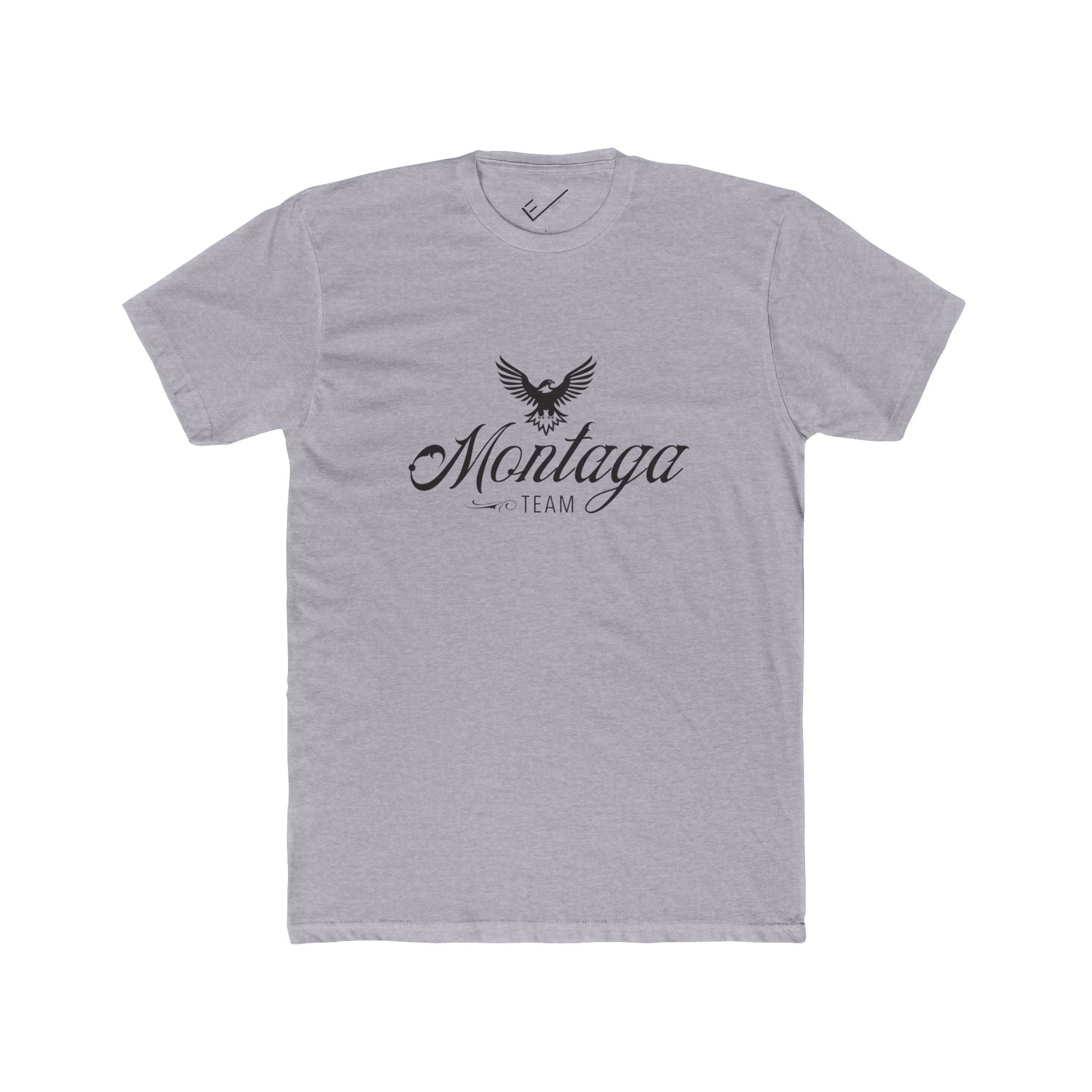 Team Montaga Tee: Tapered Fit, Unisex Lightweight Combed Cotton Crew Neck.