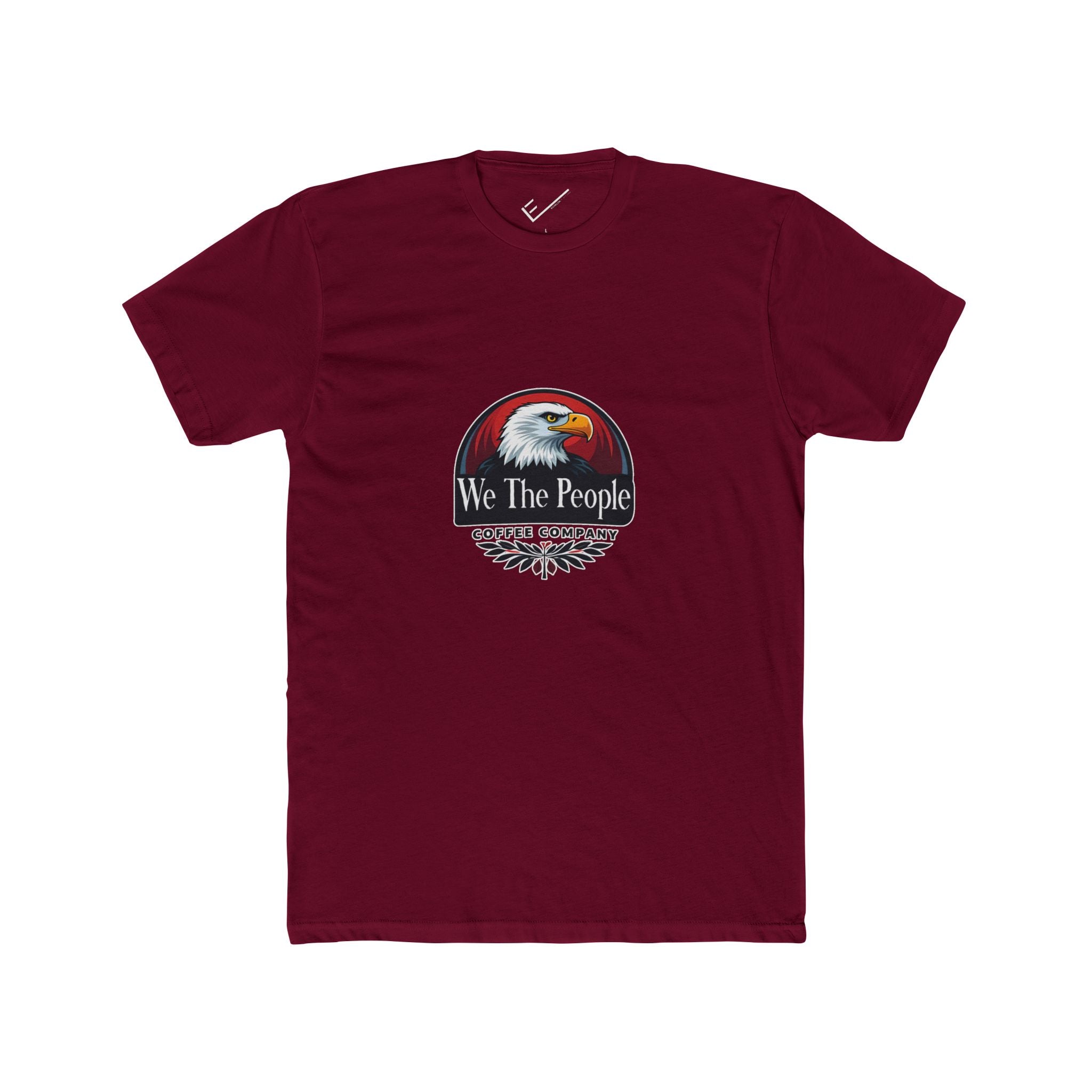 We The People Coffee Co. Tee: Tapered Fit, Unisex Lightweight Combed Cotton Crew Neck.