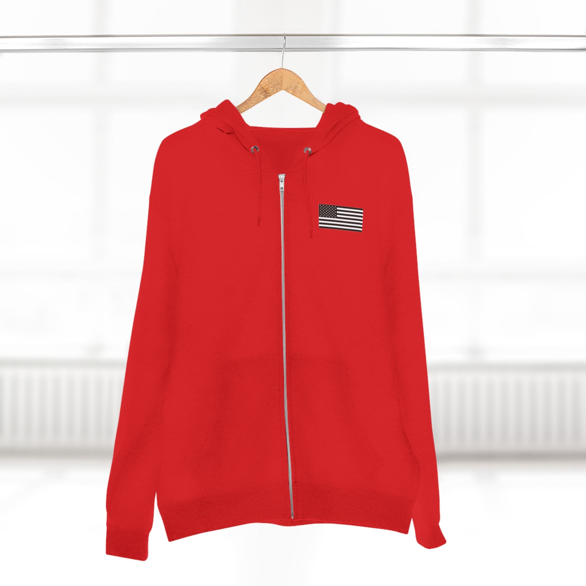 Team Montaga Unisex Zip Hoodie with Team Montaga and Flag Design.