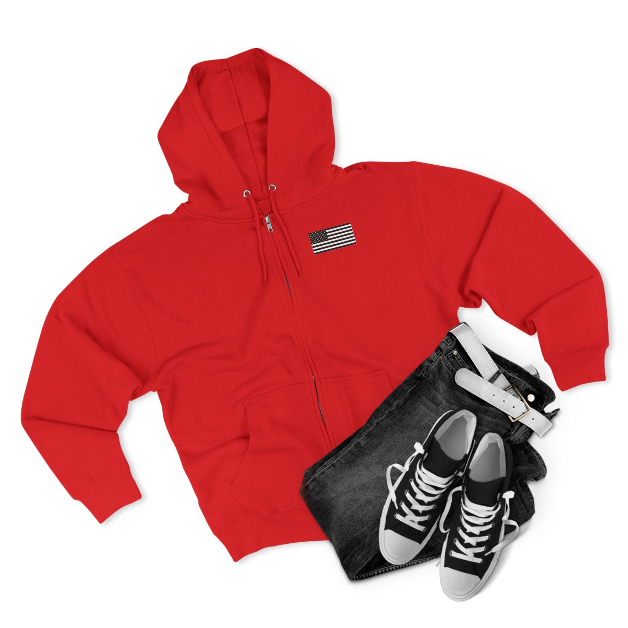 Team Montaga Unisex Zip Hoodie with Team Montaga and Flag Design.