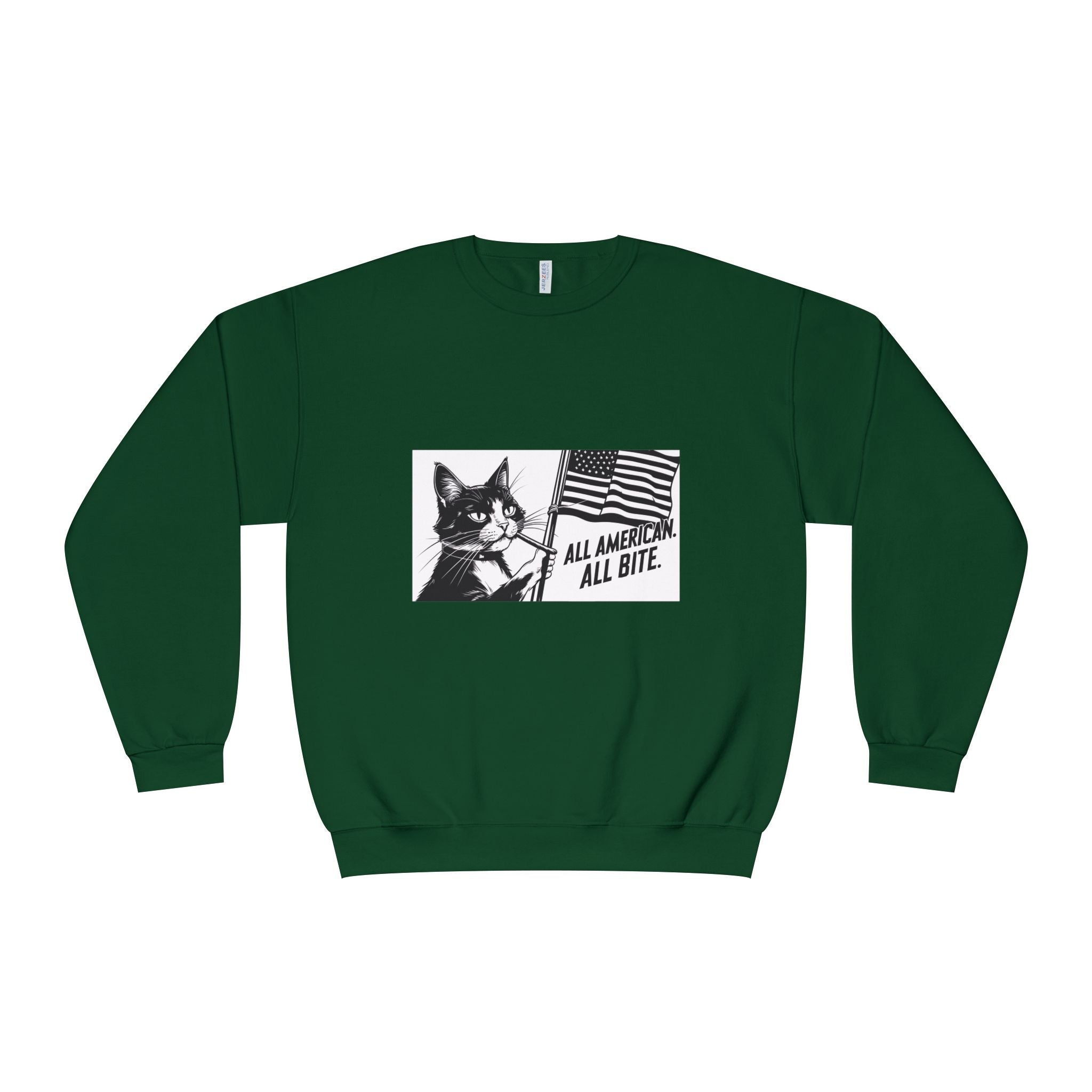 All American Cat Sweatshirt, Unisex Cozy Casual Wear