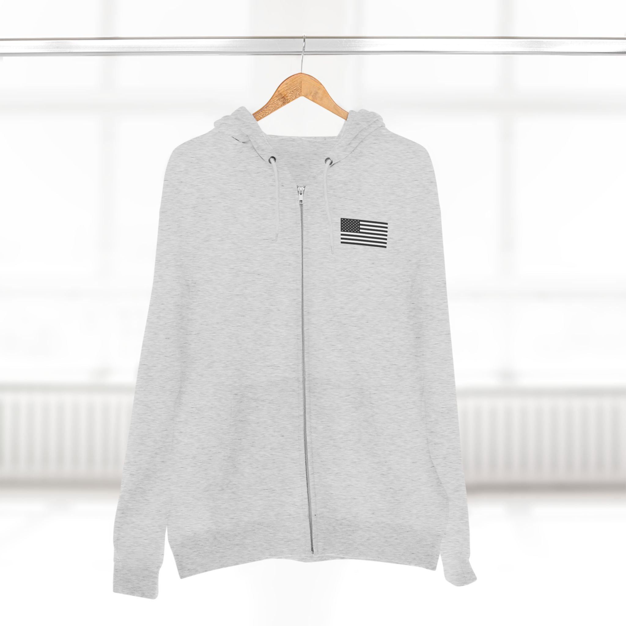 Team Montaga Unisex Zip Hoodie with Team Montaga and Flag Design.