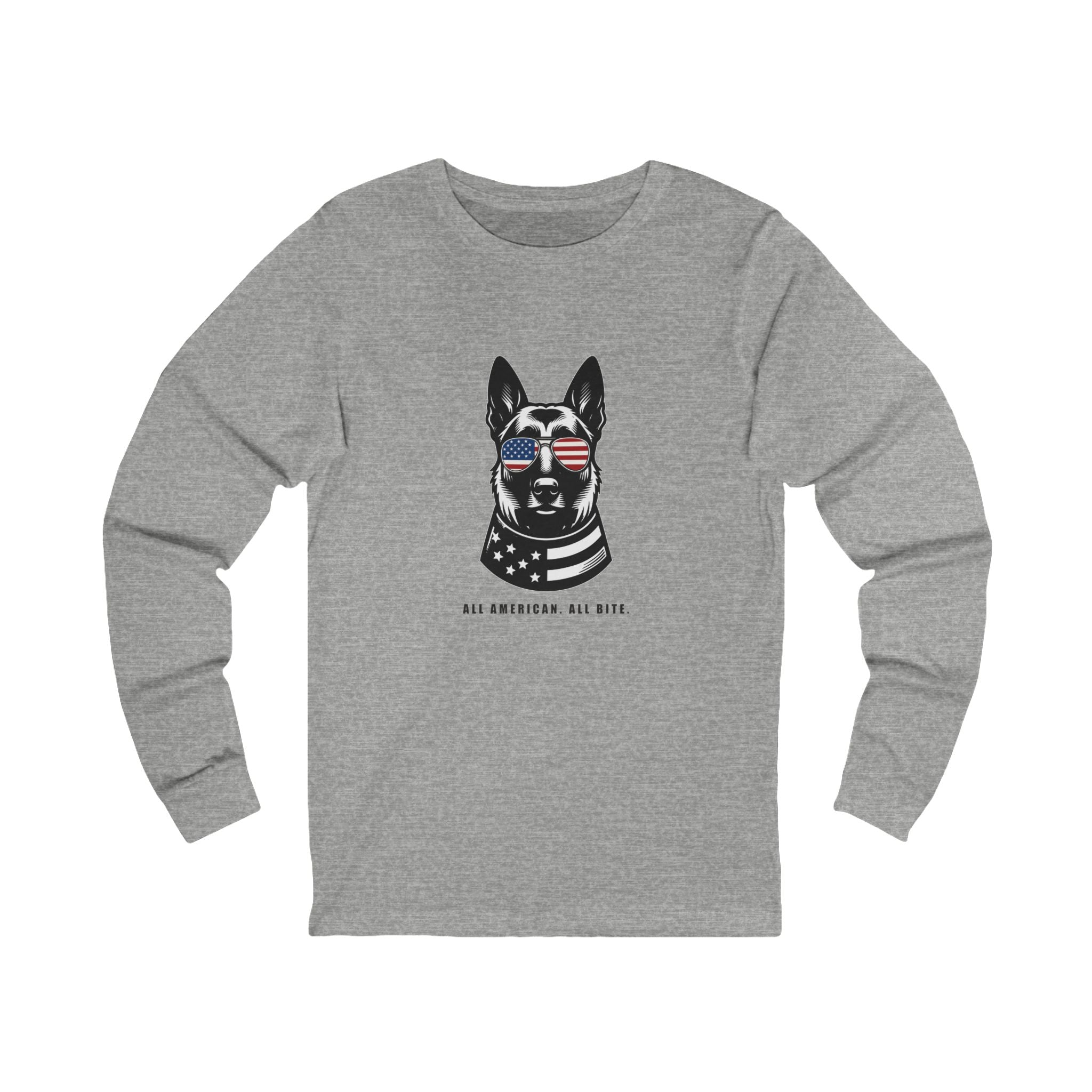 All American Dog Long Sleeve Tee, Unisex Long Sleeve T-Shirt.