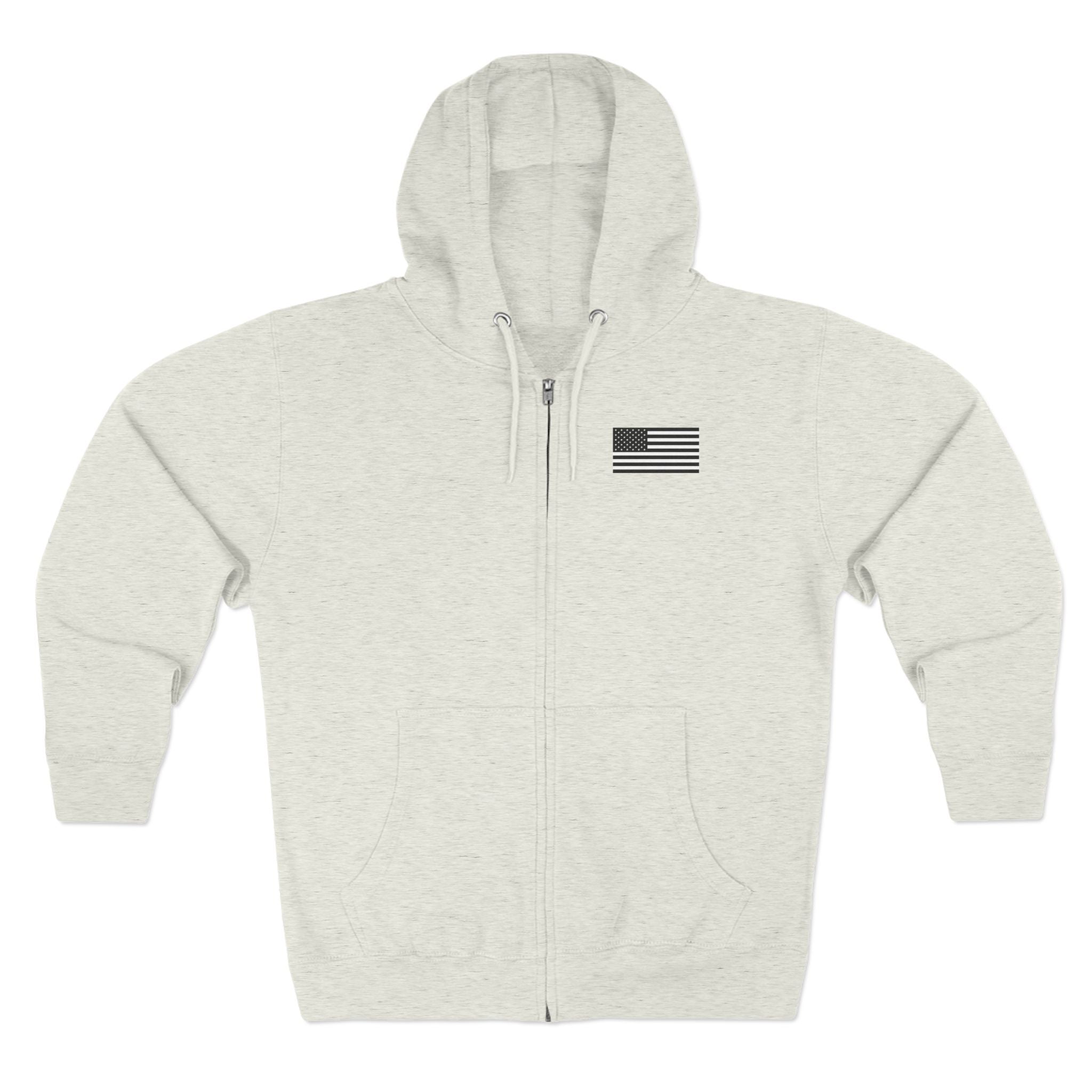 Team Montaga Unisex Zip Hoodie with Team Montaga and Flag Design.