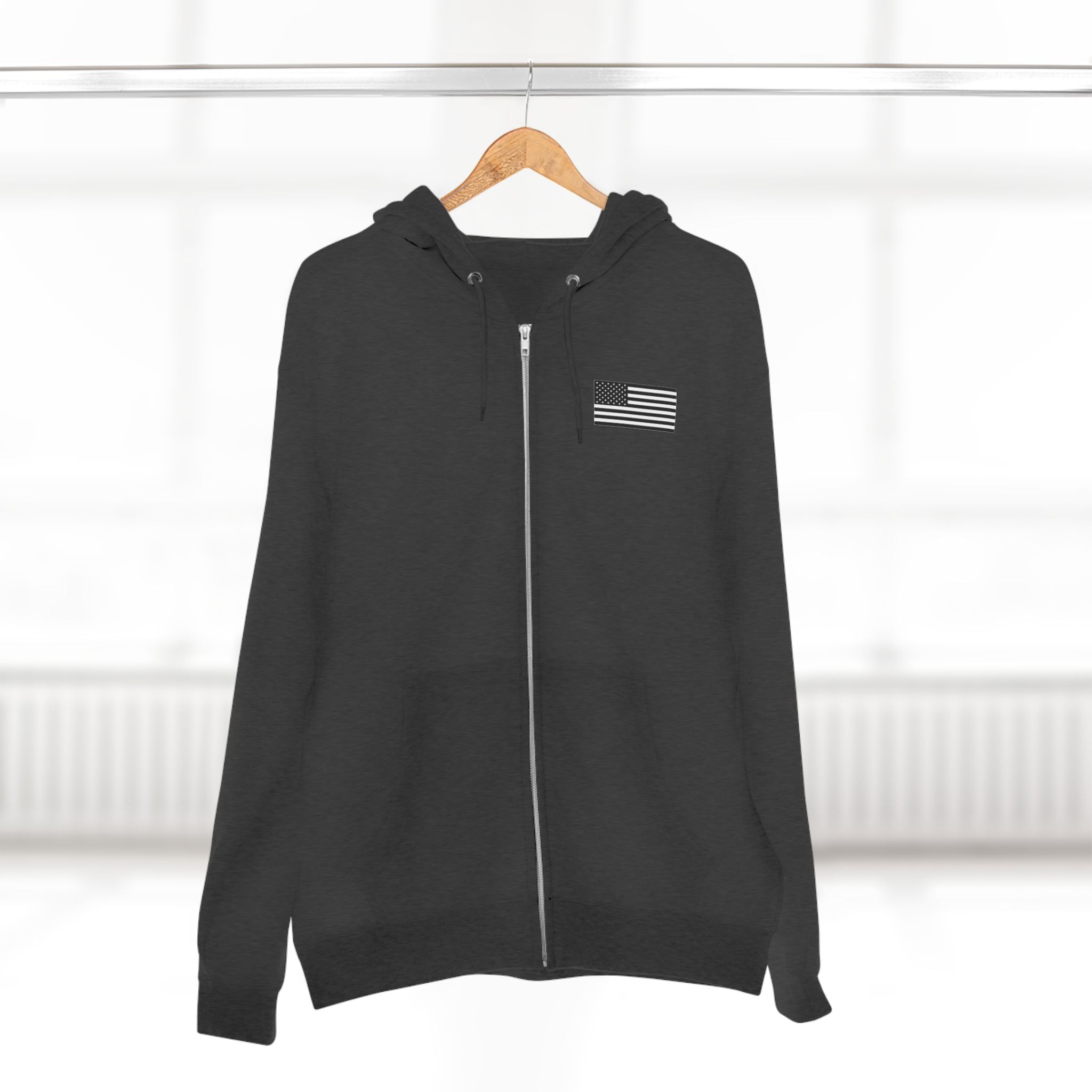 Team Montaga Unisex Zip Hoodie with Team Montaga and Flag Design.