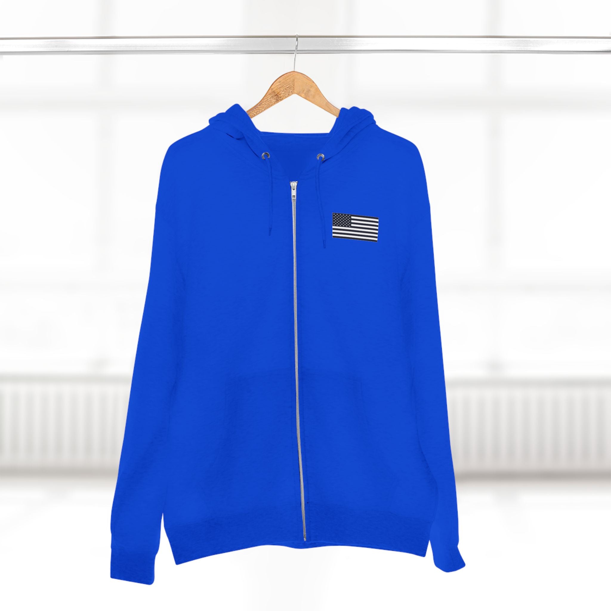 Team Montaga Unisex Zip Hoodie with Team Montaga and Flag Design.