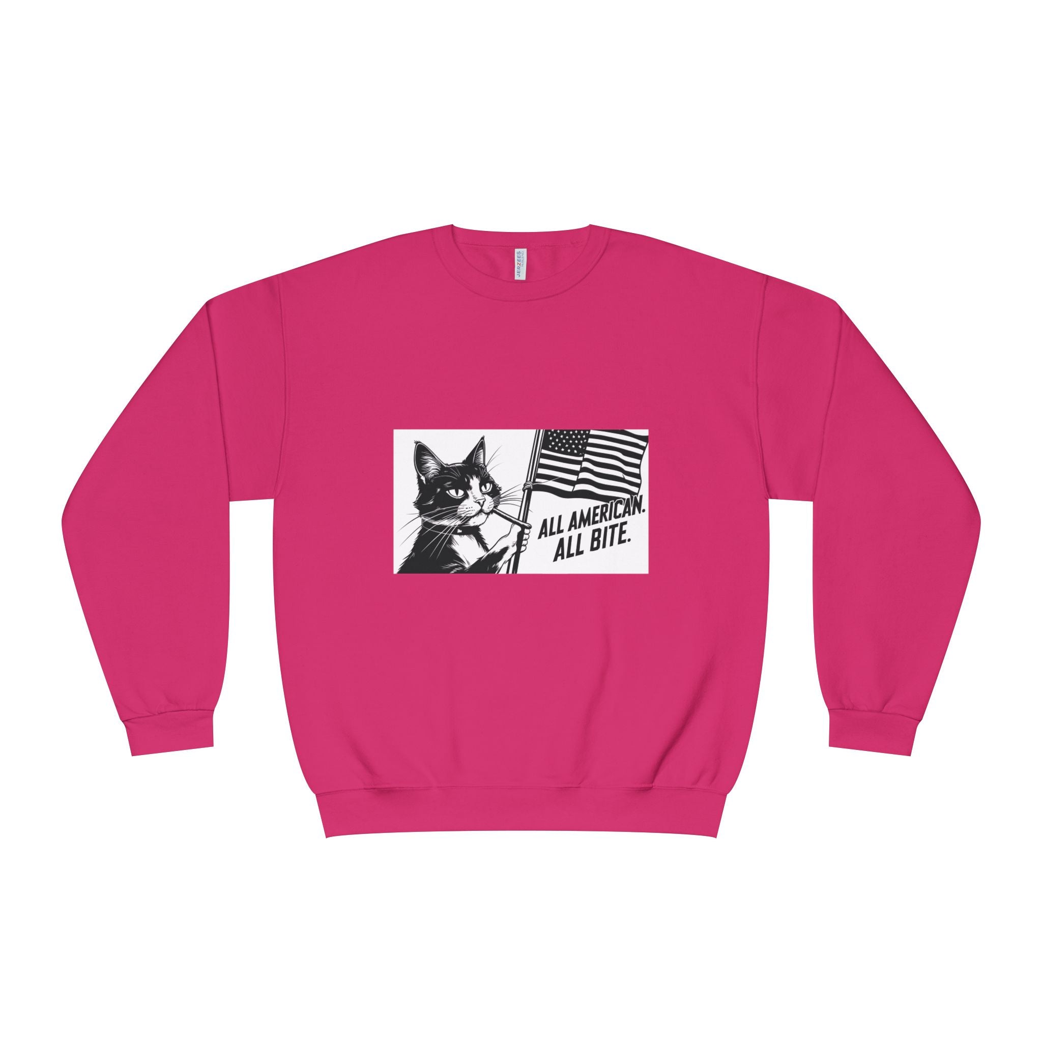 All American Cat Sweatshirt, Unisex Cozy Casual Wear