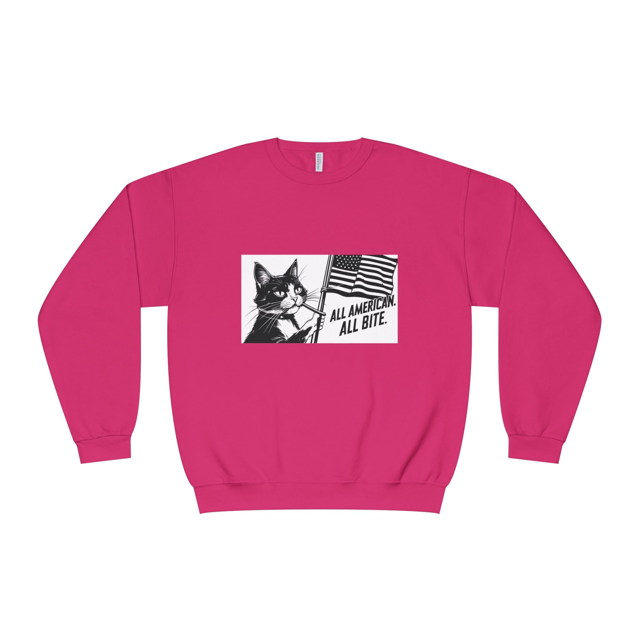 All American Cat Sweatshirt, Unisex Cozy Casual Wear