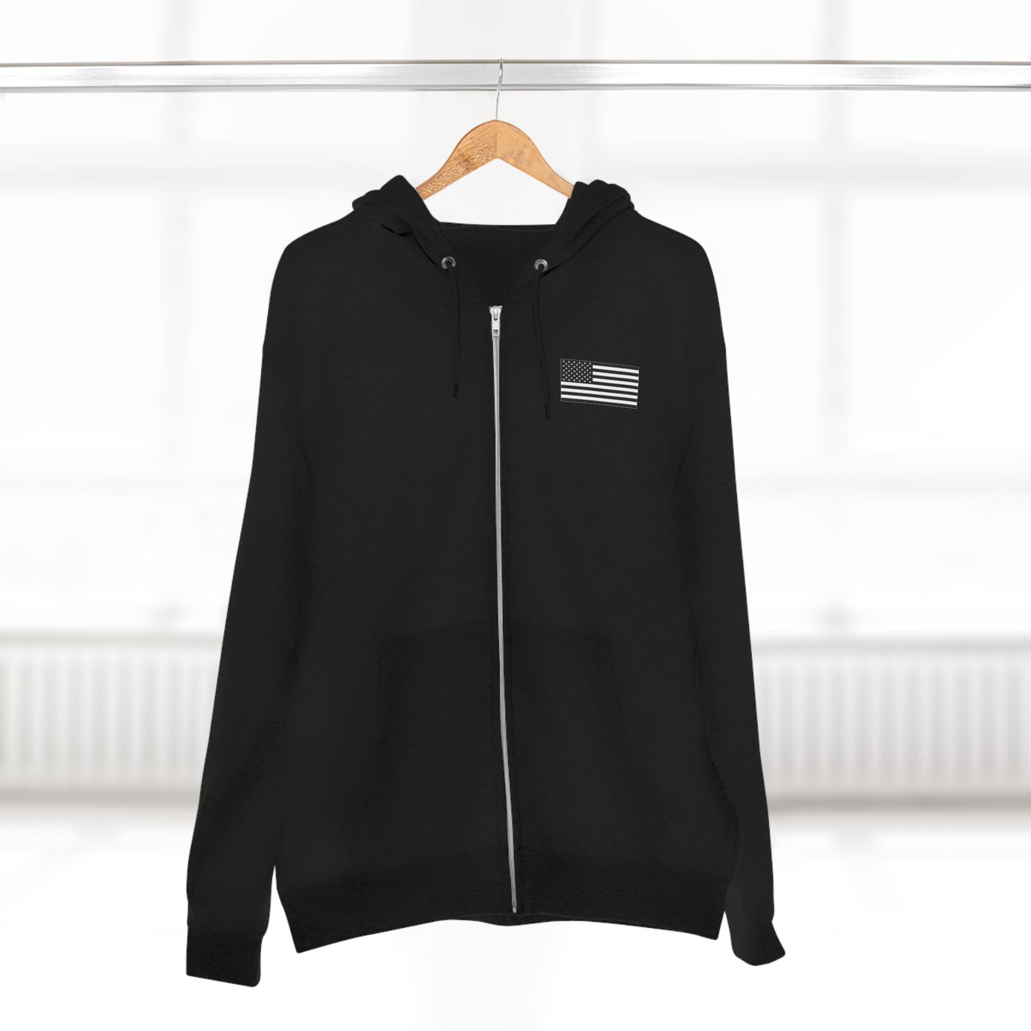 Team Montaga Unisex Zip Hoodie with Team Montaga and Flag Design.