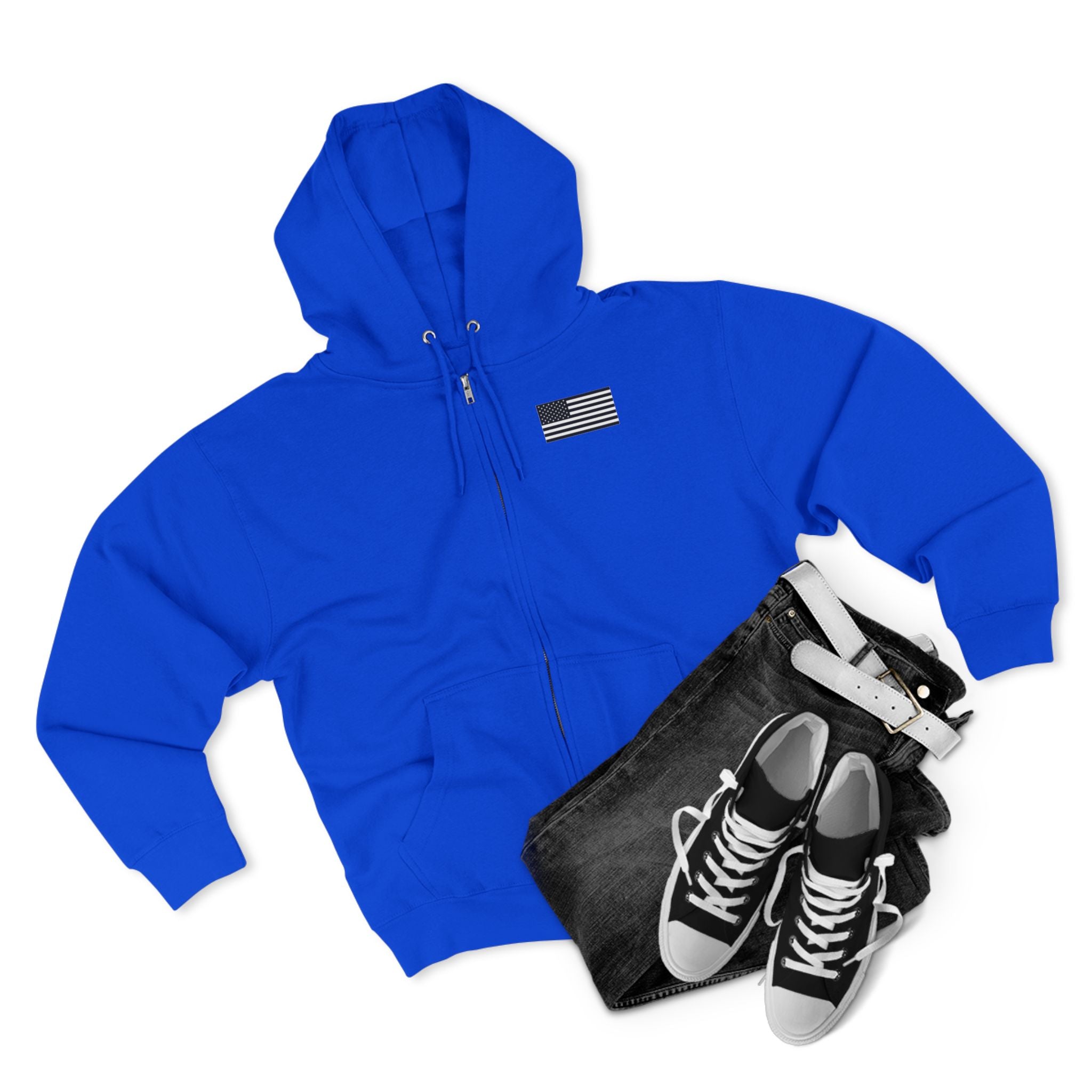 Team Montaga Unisex Zip Hoodie with Team Montaga and Flag Design.
