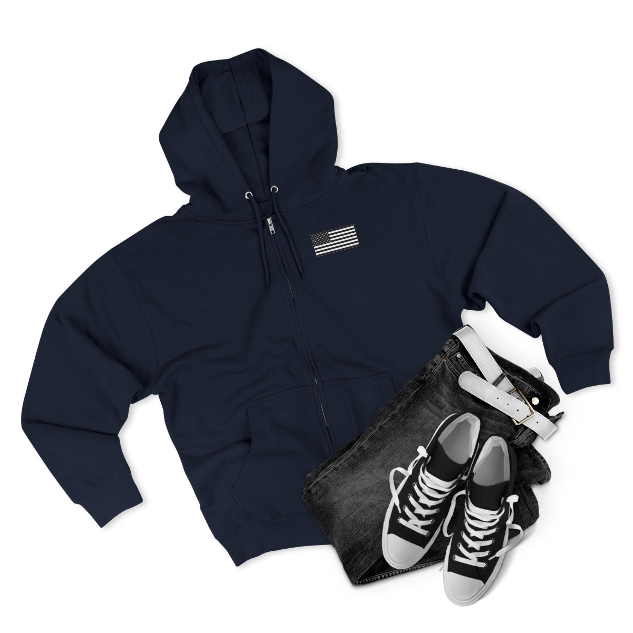 Team Montaga Unisex Zip Hoodie with Team Montaga and Flag Design.
