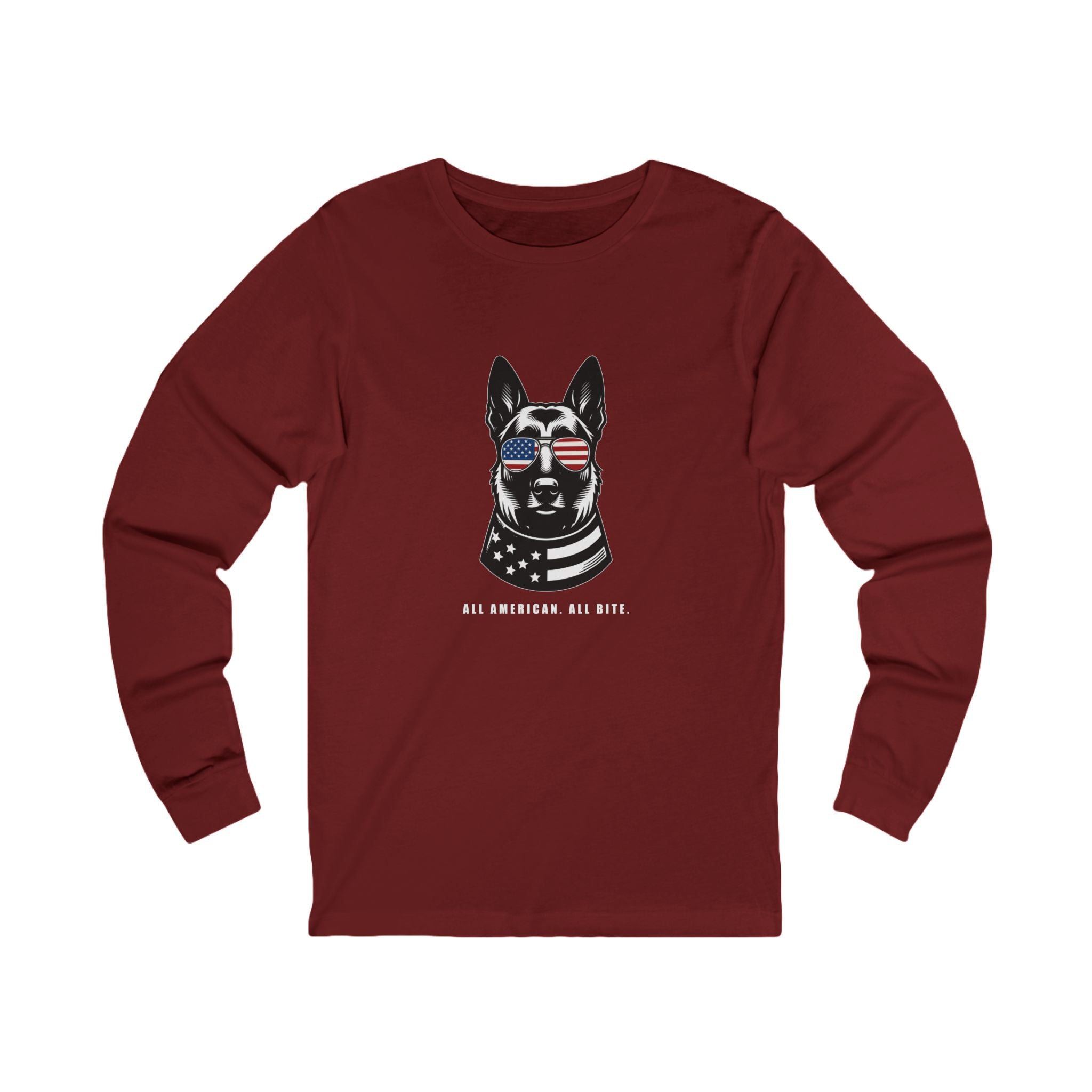 All American Dog Long Sleeve Tee, Unisex Long Sleeve T-Shirt.