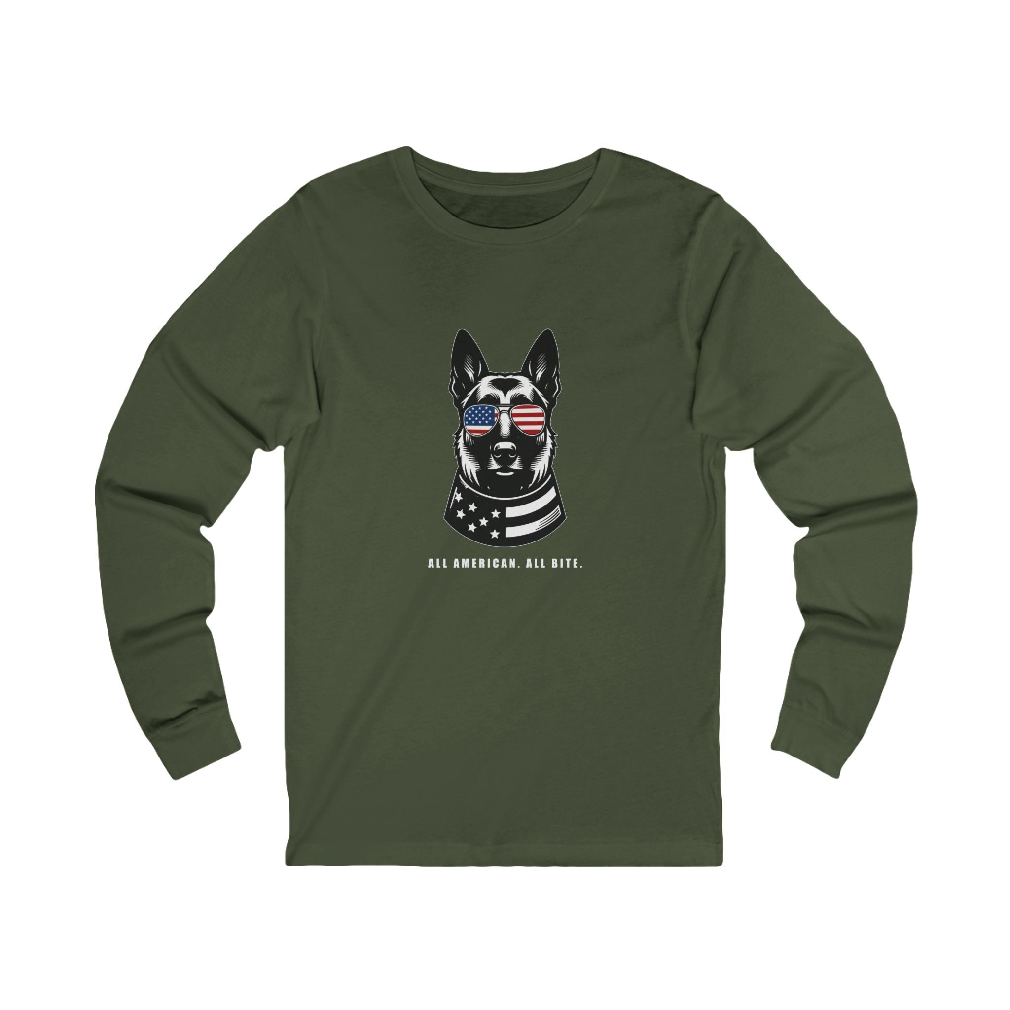 All American Dog Long Sleeve Tee, Unisex Long Sleeve T-Shirt.