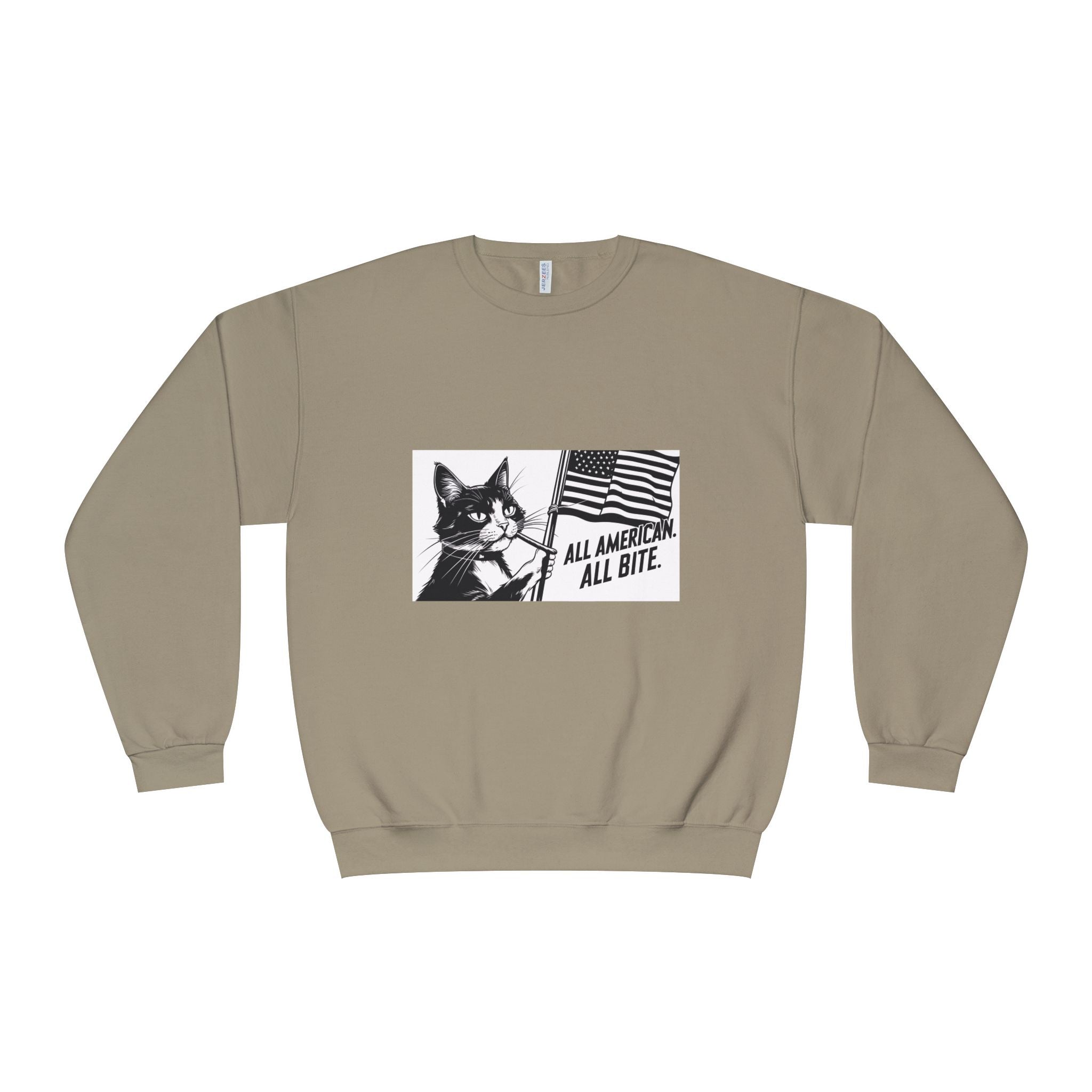 All American Cat Sweatshirt, Unisex Cozy Casual Wear