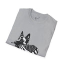 Belgian Malinois Graphic Tee - Casual Fit, Unisex Softstyle Crew-Neck.