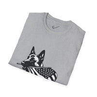 Belgian Malinois Graphic Tee - Casual Fit, Unisex Softstyle Crew-Neck.