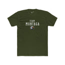 Team Montaga Varsity Tee: Tapered Fit, Unisex Lightweight Combed Cotton Crew Neck.