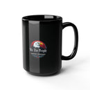 We The People Coffee Co. Ceramic Mug in black: 11oz & 15oz sizes