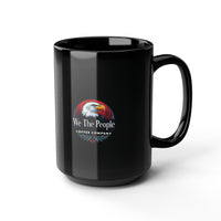 We The People Coffee Co. Ceramic Mug in black: 11oz & 15oz sizes