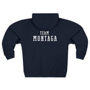 Team Montaga Unisex Zip Hoodie with Team Montaga and Flag Design.