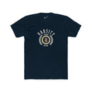 Montaga Podcast Varsity Tee: Tapered Fit, Unisex Lightweight Combed Cotton Crew Neck.