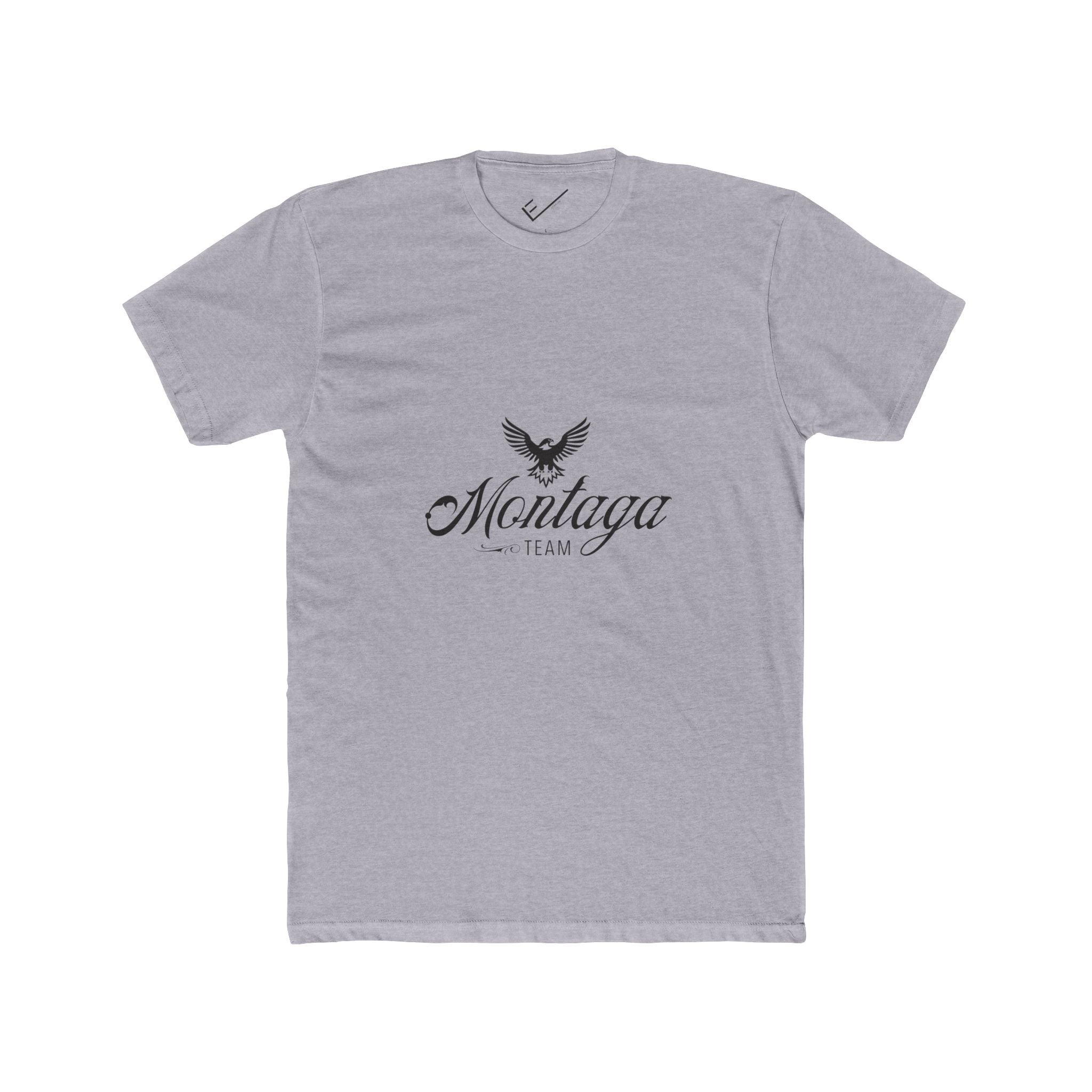 Team Montaga Tee: Tapered Fit, Unisex Lightweight Combed Cotton Crew Neck.