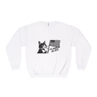 All American Cat Sweatshirt, Unisex Cozy Casual Wear