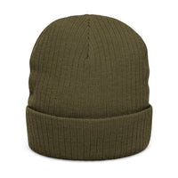 Freedom Isn't Free Unisex Ribbed Knit Beanie: Dark colors.