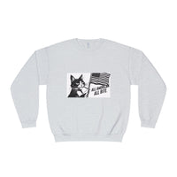 All American Cat Sweatshirt, Unisex Cozy Casual Wear