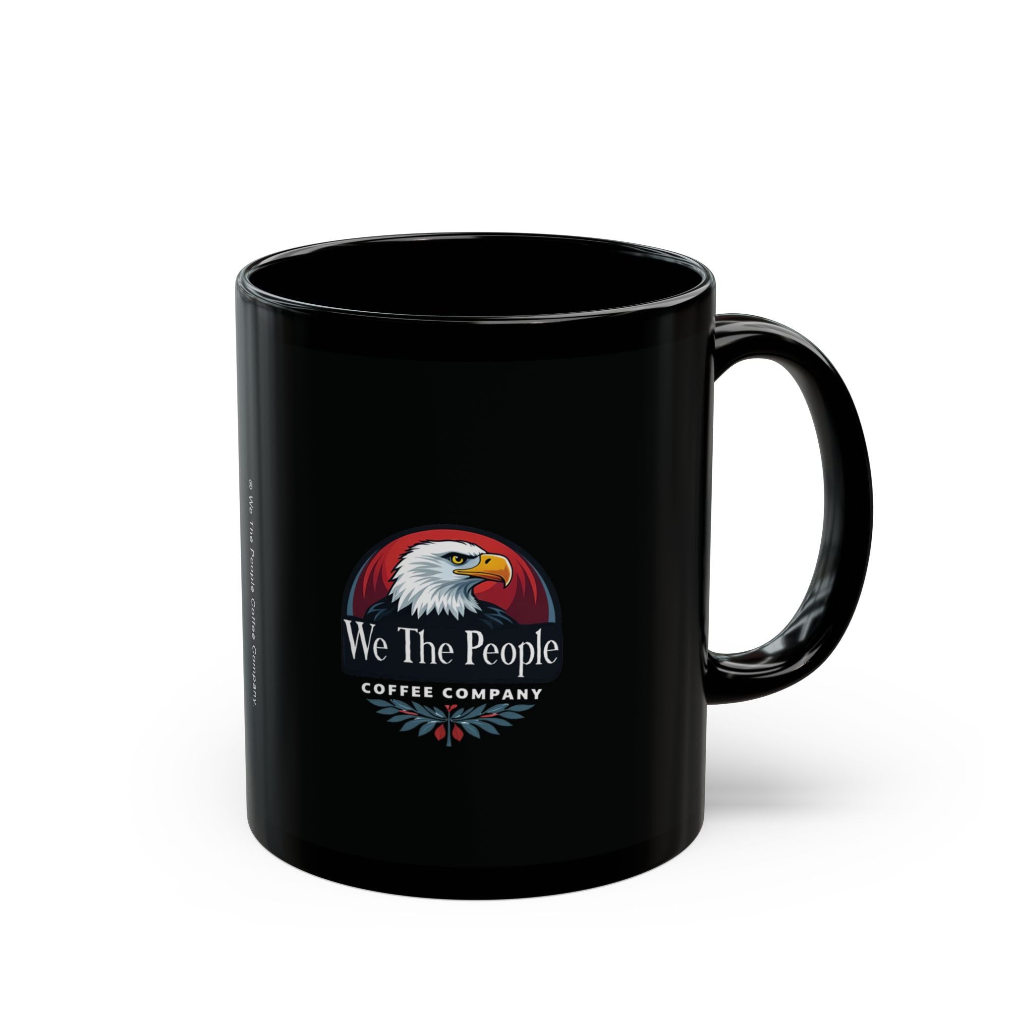 We The People Coffee Co. Ceramic Mug in black: 11oz & 15oz sizes