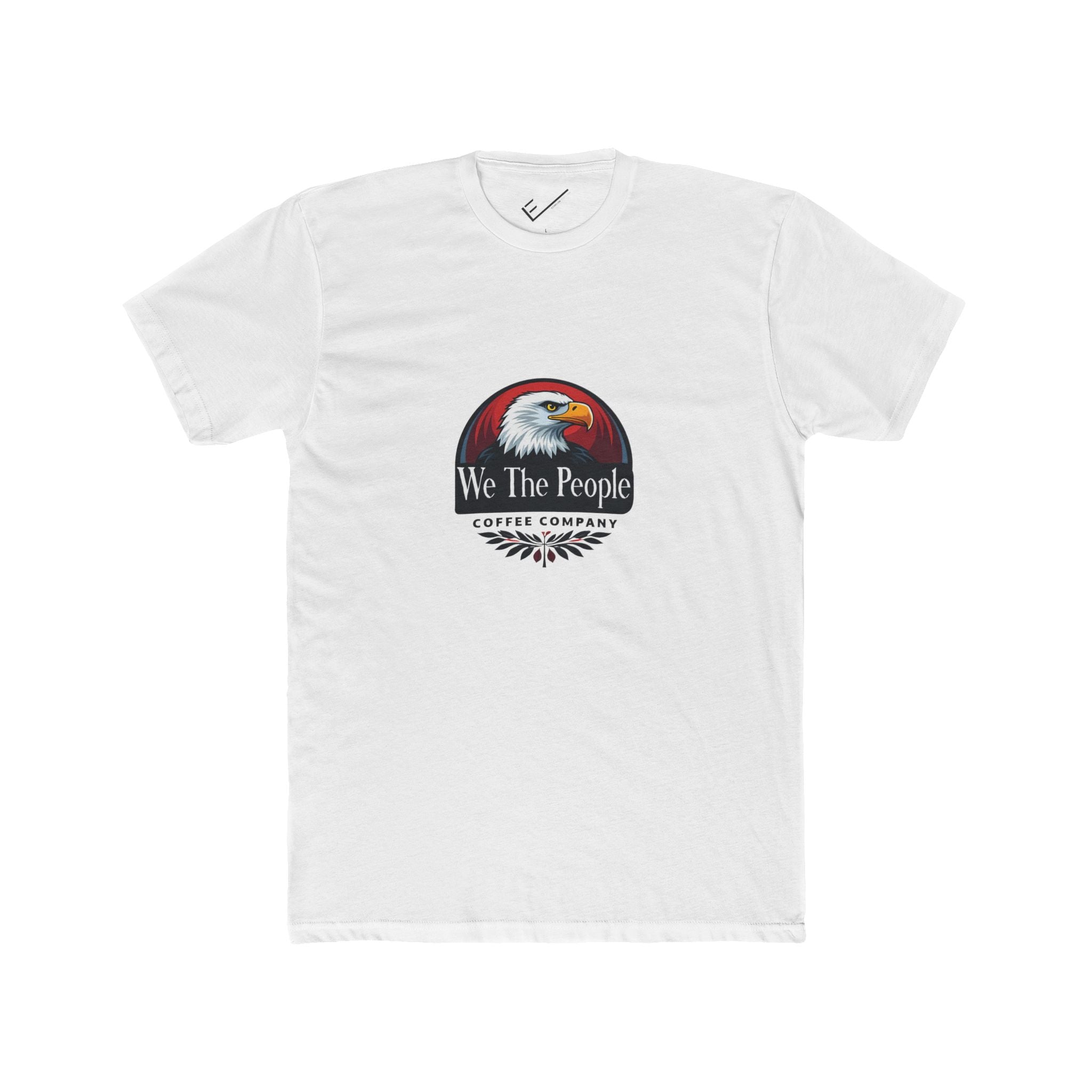 We The People Coffee Co. Tee: Tapered Fit, Unisex Lightweight Combed Cotton Crew Neck.