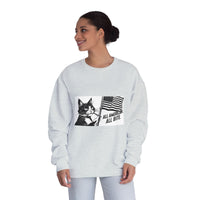 All American Cat Sweatshirt, Unisex Cozy Casual Wear