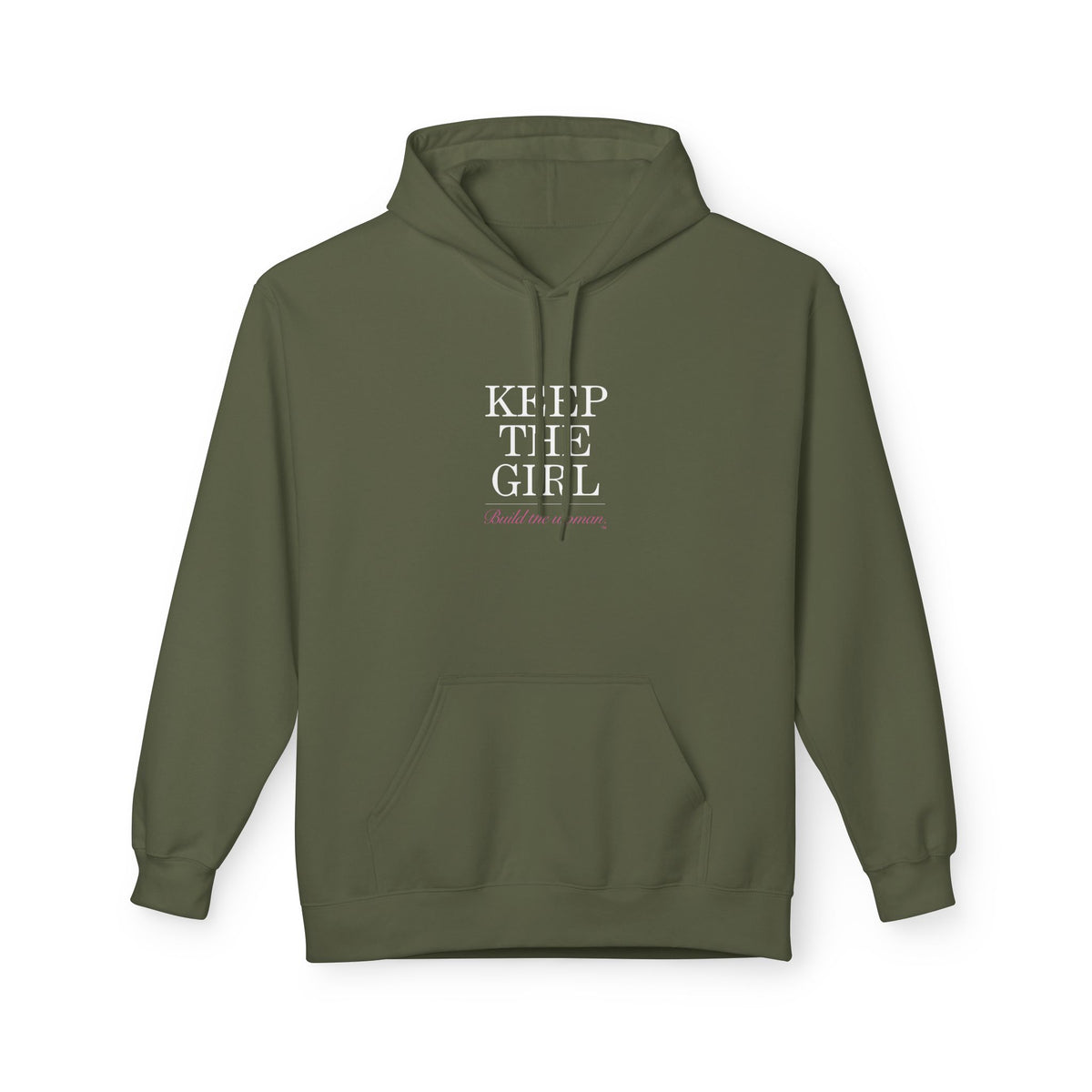"Keep The Girl | Become The Woman" Fleece Hoodie - Cozy Pullover.