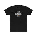 Team Montaga Varsity Tee: Tapered Fit, Unisex Lightweight Combed Cotton Crew Neck.