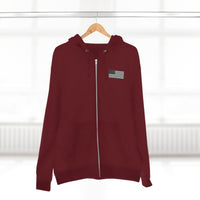 Team Montaga Unisex Zip Hoodie with Team Montaga and Flag Design.
