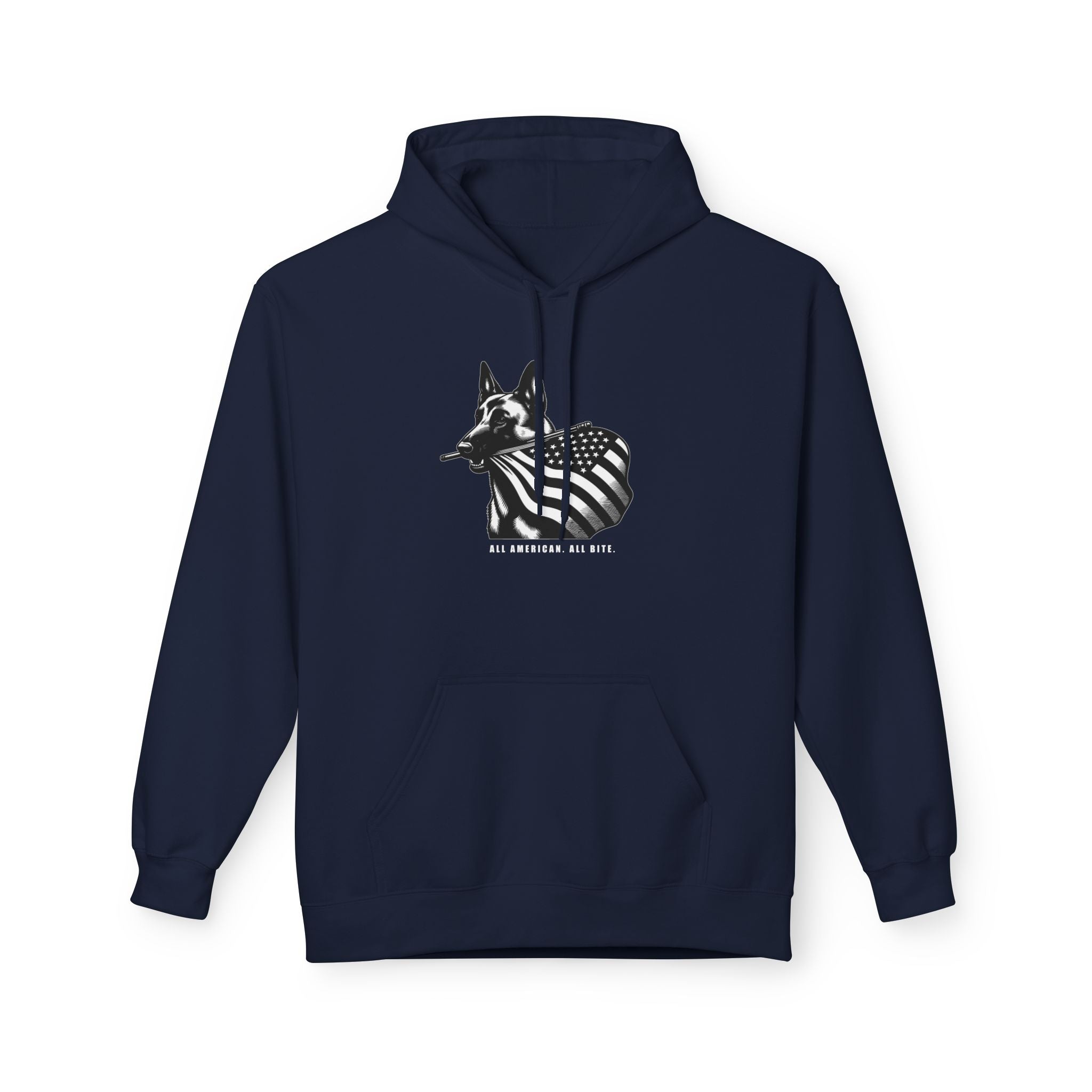 All American Dog Fleece Hoodie - Cozy Unisex Pullover.