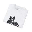 Belgian Malinois Graphic Tee - Casual Fit, Unisex Softstyle Crew-Neck.