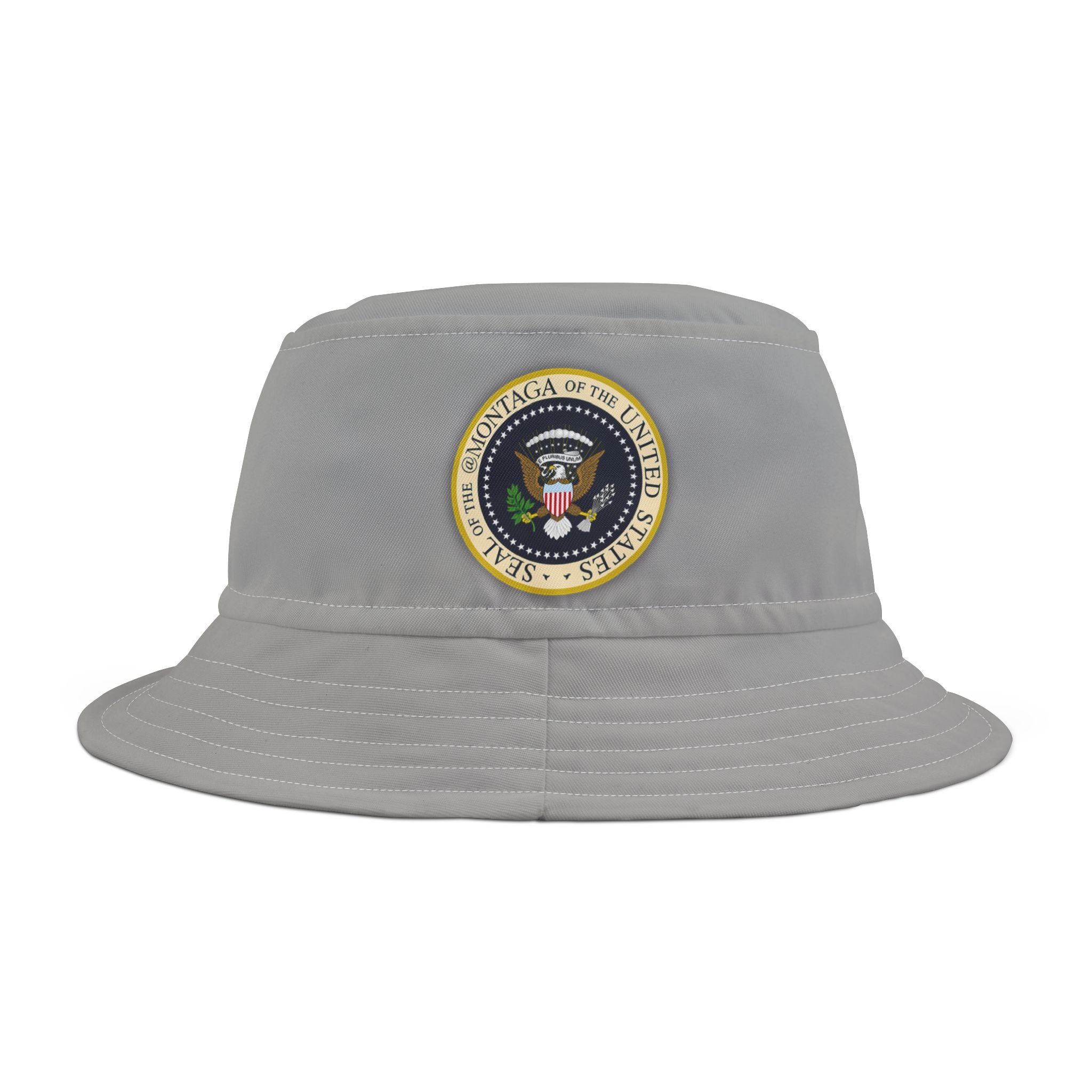 Montaga Seal Bucket Hat Casual Headwear in Light Grey