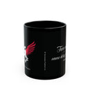 "Two wings on the same dirty, dirty bird" Ceramic Mug in black: 11oz & 15oz sizes