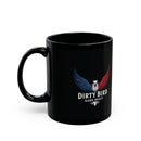 Dirty Bird Dark Roast Ceramic Mug in black: 11oz & 15oz sizes