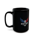 Dirty Bird Dark Roast Ceramic Mug in black: 11oz & 15oz sizes